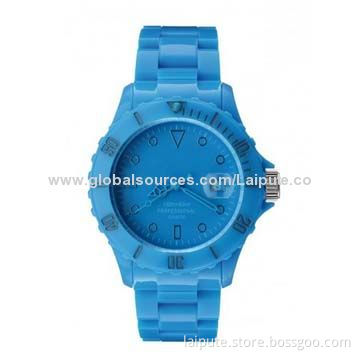 Geneva watch, jelly colorful silicone watch with stones